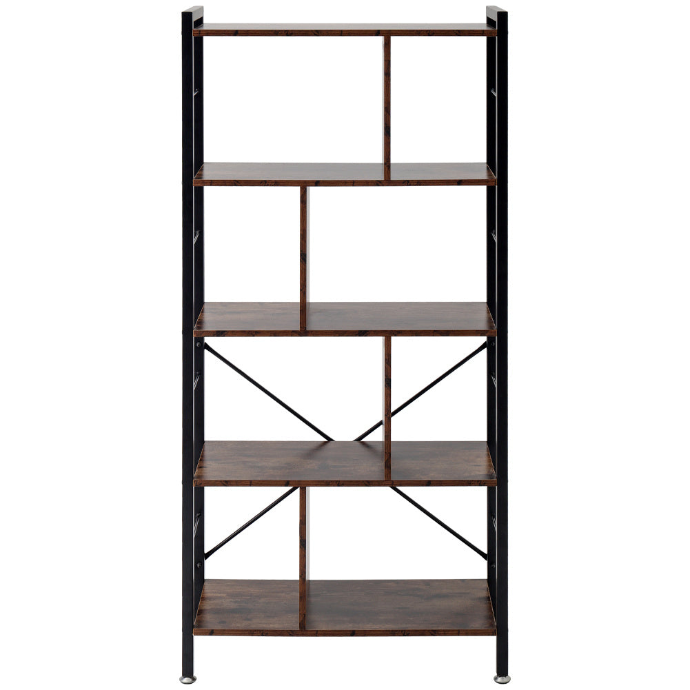 61'' H x 29'' W Steel Bookcase Industrial Bookshelf Bookcases & Standing Shelves Living and Home 