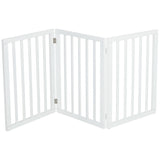 Folding Pet Gate Dog Fence Child Safety Indoor Durable Free Standing Wood Pet Gate Living and Home 