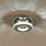 Stacked LED Ceiling Light with Crystal Rims Ceiling Light Living and Home 