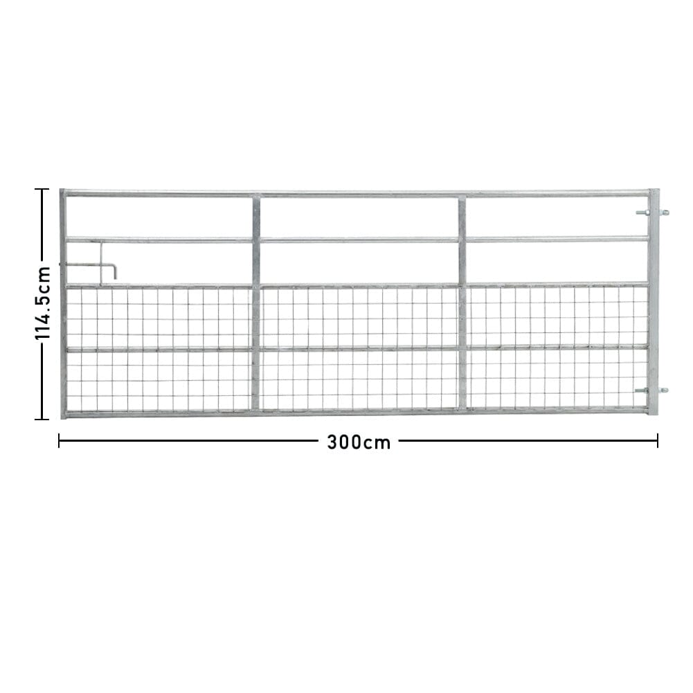 Durable and Rust-Resistan Half Mesh Metal Field Farm Gate Farm Gates Living and Home 10FT/3M 