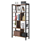 61'' H x 29'' W Steel Bookcase Industrial Bookshelf Bookcases & Standing Shelves Living and Home 