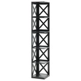 Black/White Wooden 5 tier Rectangular Vertical Living Room Shelf Shelves & Racks Living and Home 