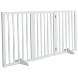 Folding Pet Gate Dog Fence Child Safety Indoor Durable Free Standing Wood Pet Gate Living and Home 