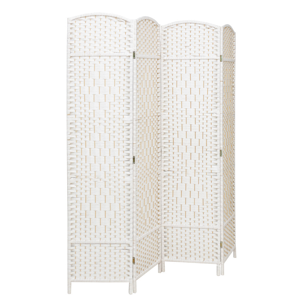 4/6 White Wooden Panels Folding Room Divider Partition Slat Privacy Screen Living Room Divider Living and Home 