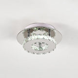 Stacked LED Ceiling Light with Crystal Rims Ceiling Light Living and Home 