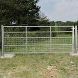 Durable and Rust-Resistan Half Mesh Metal Field Farm Gate Farm Gates Living and Home 