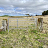 Durable and Rust-Resistan Half Mesh Metal Field Farm Gate Farm Gates Living and Home 