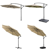 3M Taupe Sun Parasol Hanging Banana Umbrella Parasols Living and Home 