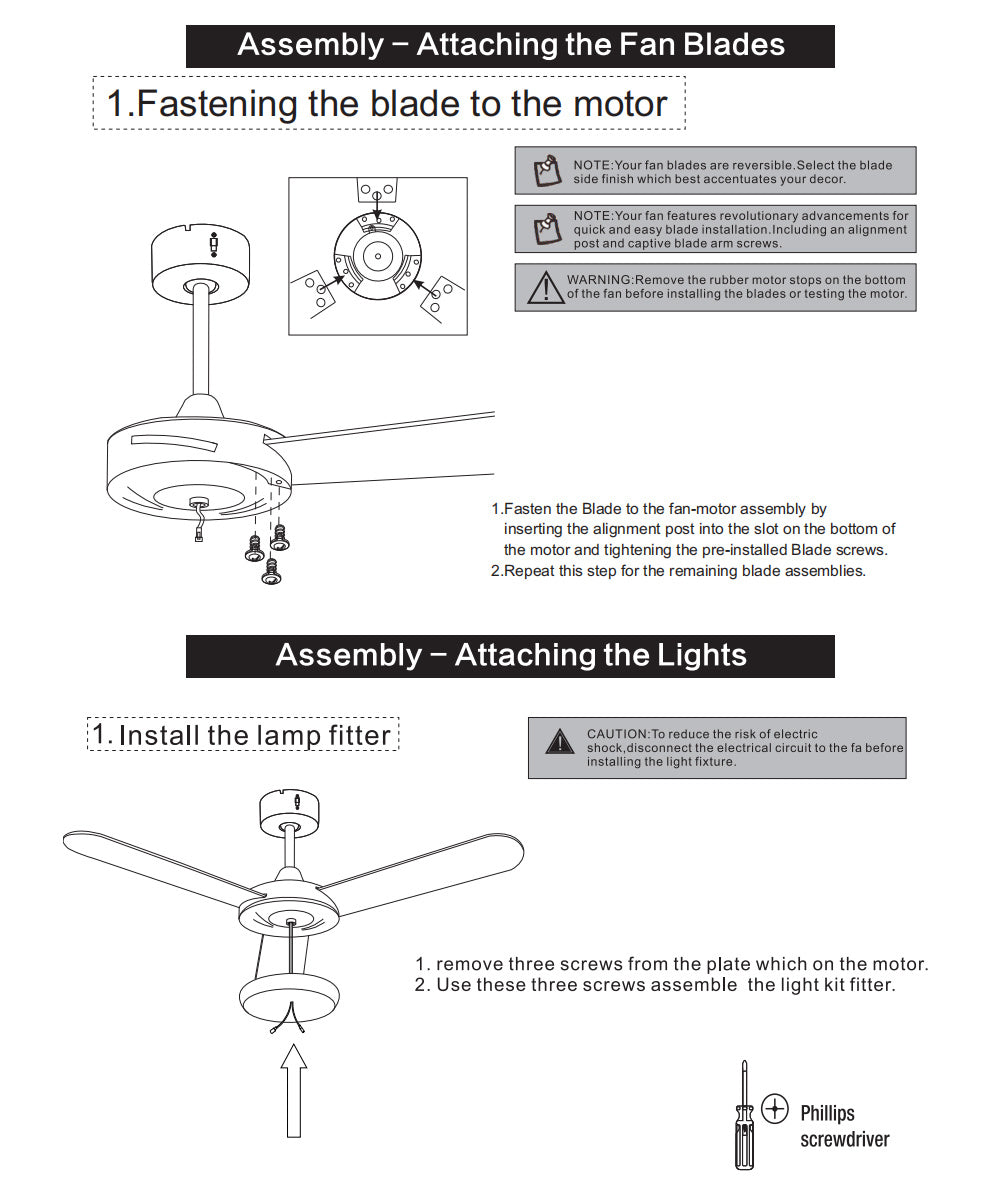 Silver 3 Blade Ceiling Fan with LED Lamp & Remote Control 42Inch Ceiling Light Living and Home 