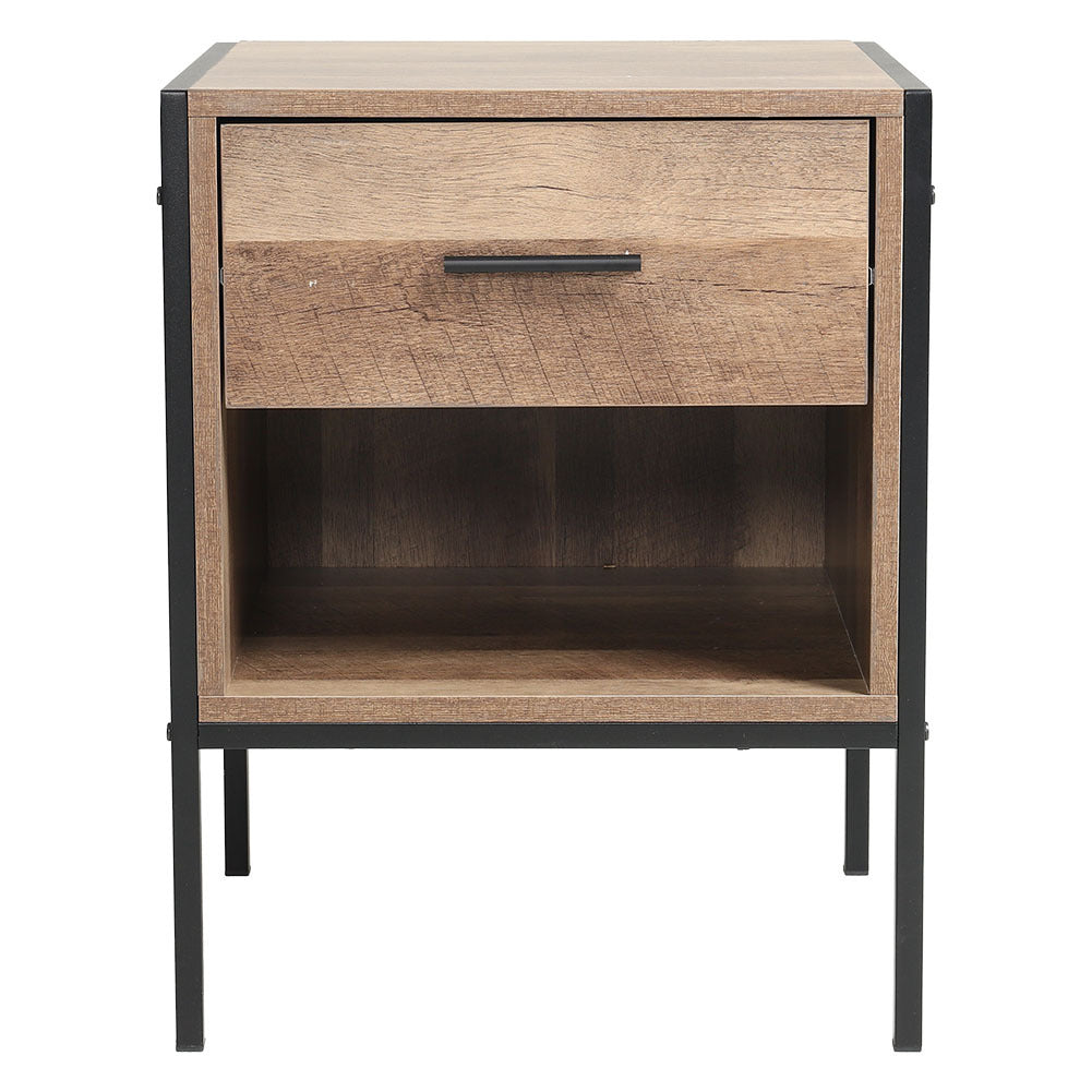 Storage Bedside Table 2 Shelves End Table Industrial Nightstand End Tables Living and Home 