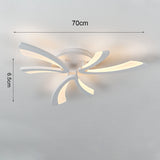 V Shaped Floral Modern Semi-Flush LED Ceiling Light Dimmable/Non-Dimmable Ceiling Lights Living and Home 