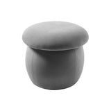 Mushroom Velvet Upholstered Footstool Footstool Living and Home 