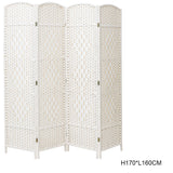 4/6 White Wooden Panels Folding Room Divider Partition Slat Privacy Screen Living Room Divider Living and Home 