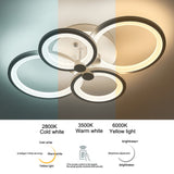 4/6/8 Rings Circle LED Semi-Flush Ceiling Light Dimmable/Non-Dimmable Ceiling Light Living and Home 