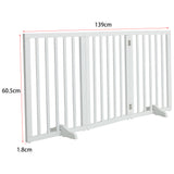 Folding Pet Gate Dog Fence Child Safety Indoor Durable Free Standing Wood Pet Gate Living and Home 