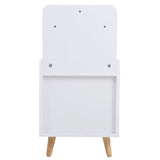 White Wooden Bedside Table with Wooden Legs and Drawers Cabinets Living and Home 