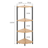 3/4 Shelves Triangle Corner Shelf Rack Bookcase Storage Unit Shelves & Racks Living and Home 