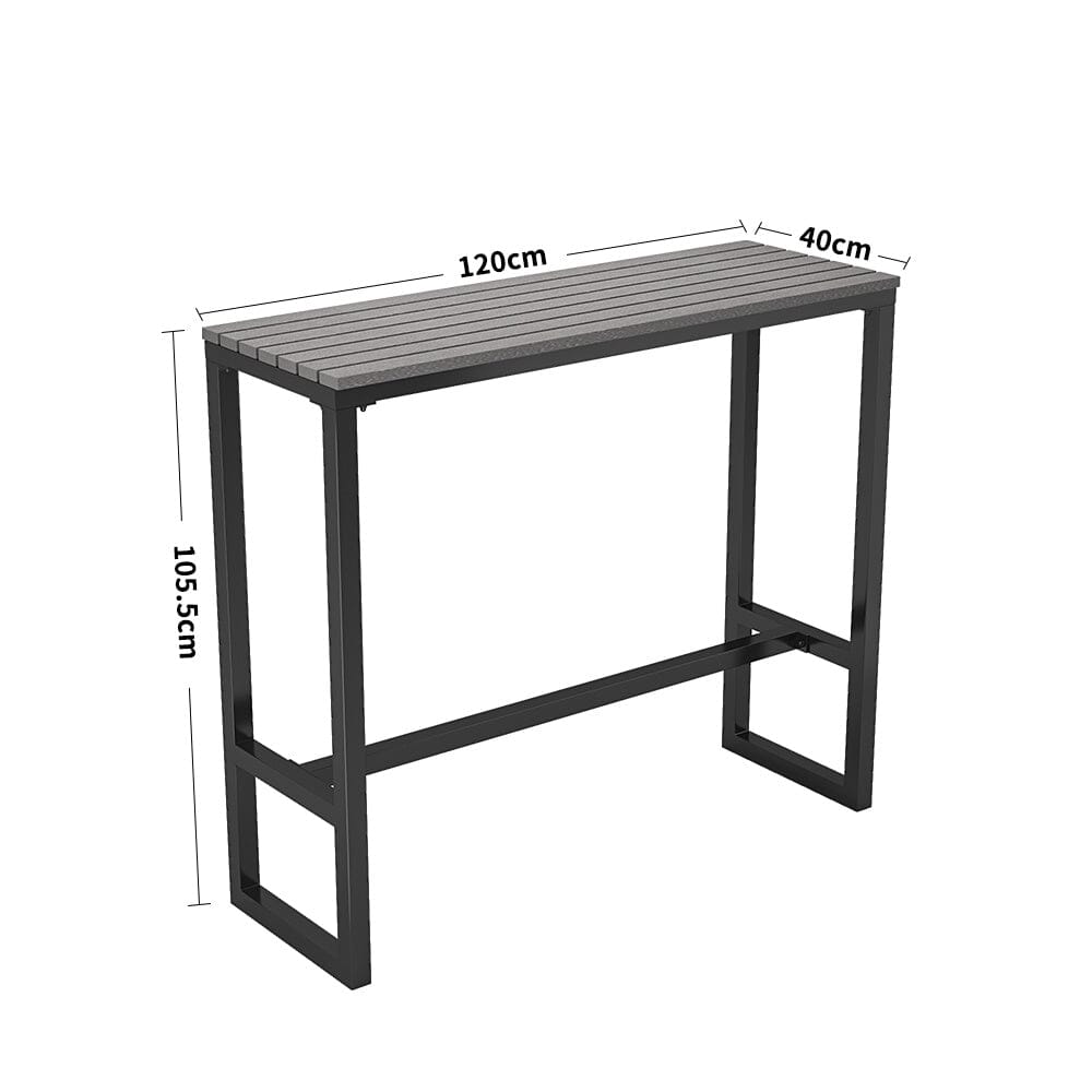 Garden Grey Dining High Table with Metal Legs Garden Dining Tables Living and Home 