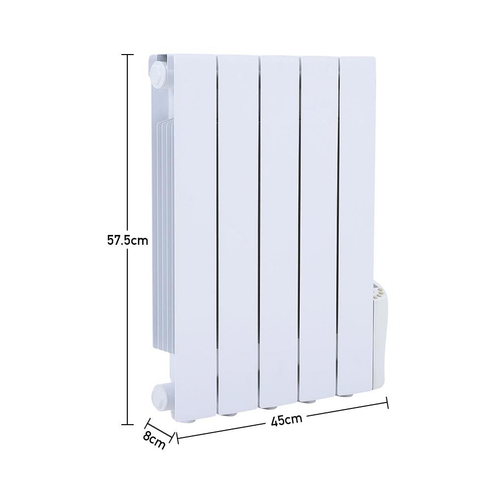 2000W Oil Filled Electric Radiator Heater Wall Mounted or Portable with LCD Thermostat Space Heaters Living and Home 