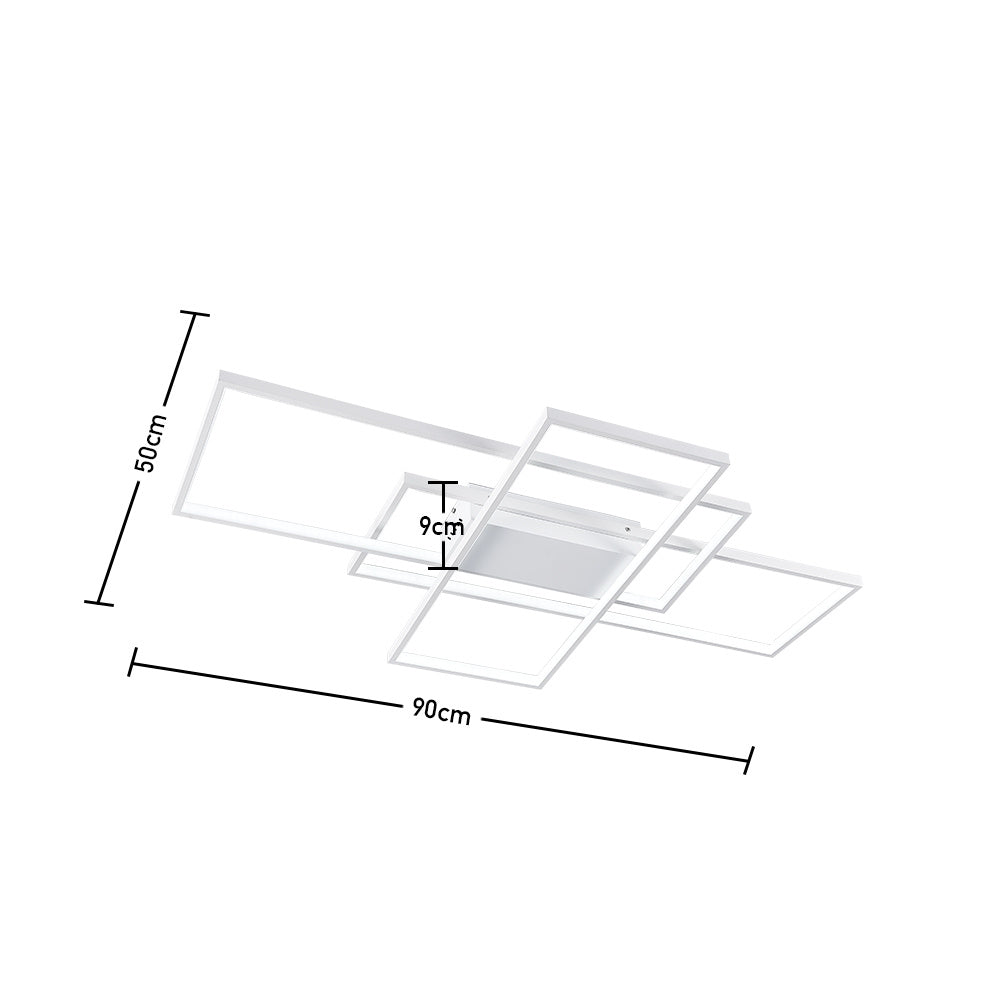 Modern Rectangular LED Ceiling Light Non-Dimmable 89W/113W Ceiling Light Living and Home 