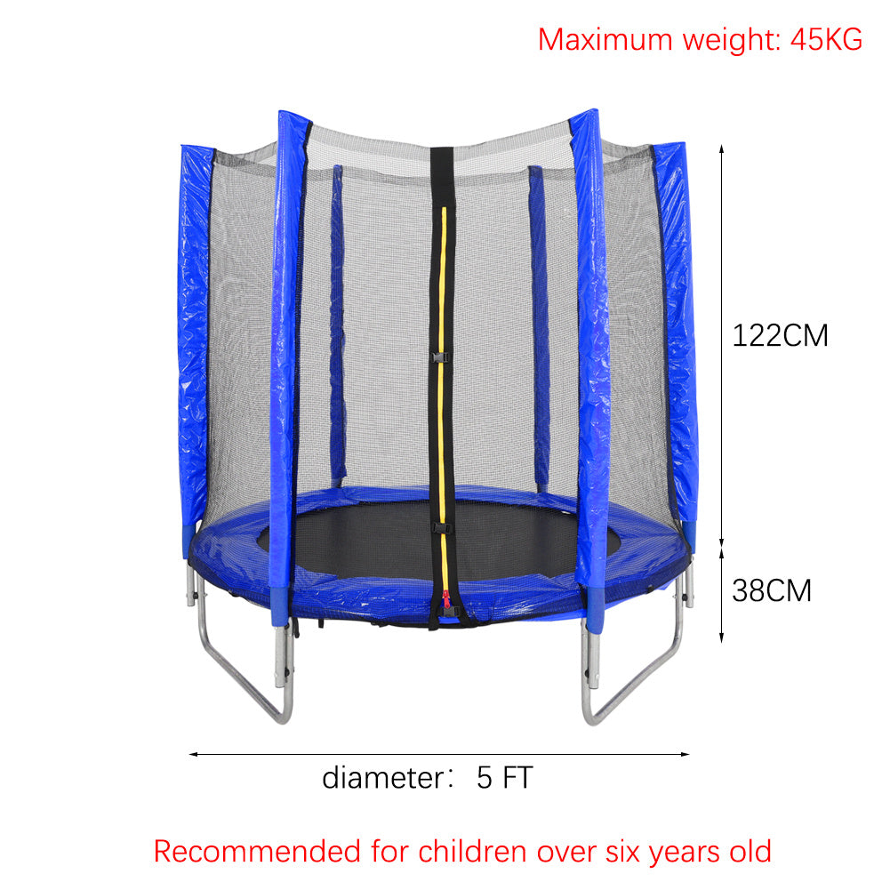 4ft Height Trampoline with Safety Net and U Shape Legs