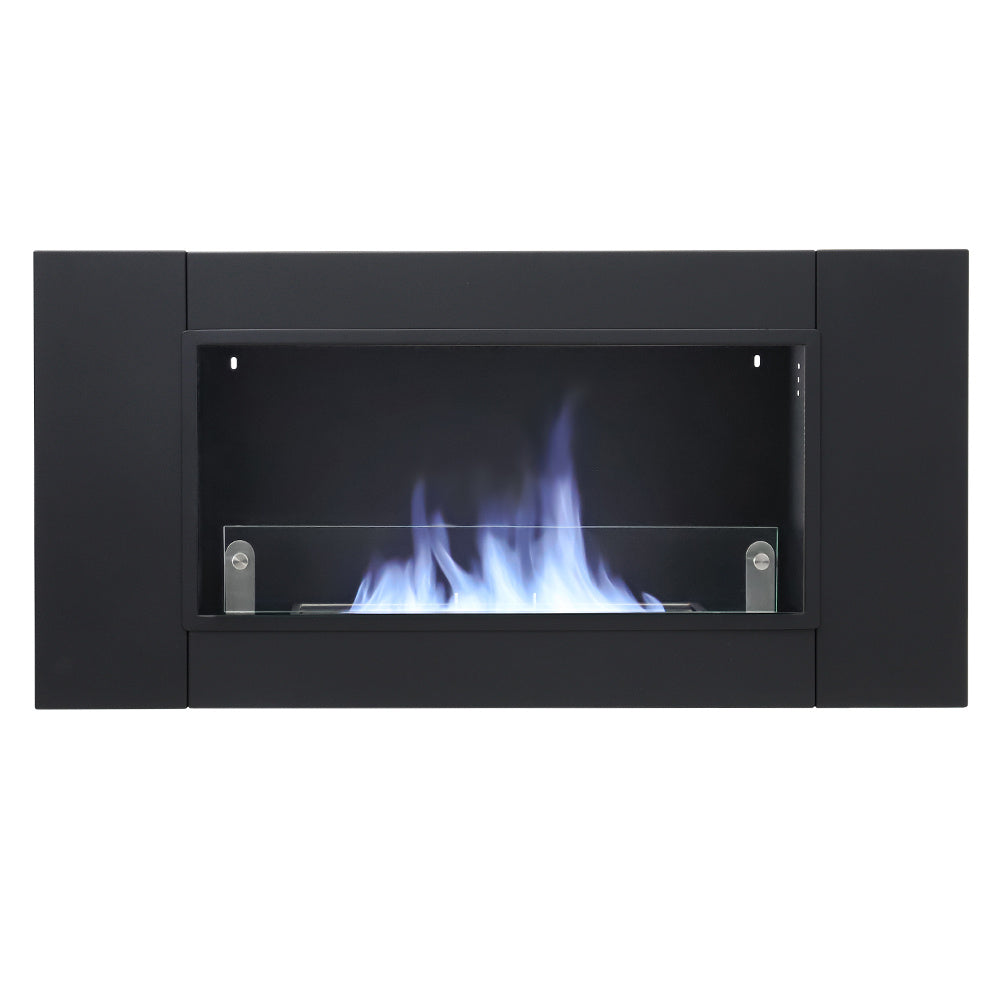 43'' W Surface Wall Mounted Bio-Ethanol Fireplace Black Fireplaces Living and Home 