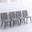 Set of 4 Upholstered High Back Dining Chairs Dining Chairs Living and Home 