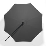 Black 3m Iron Banana Umbrella Cantilever Garden Parasols with LED Lights Parasols & Rain Umbrellas Living and Home 