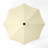 Beige 3M Lighted Market Sunbrella Umbrella with Solar Strip LED Lights Parasols & Rain Umbrellas Living and Home 