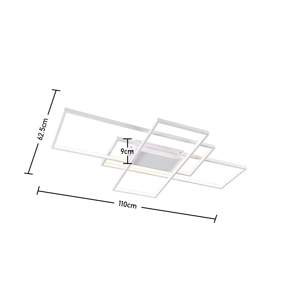 62/80W LED Ceiling Light 3000K-6000K Color Changing Dimmable Lighting Ceiling Light Fixtures Living and Home 