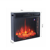 24 Inch Inset Small Electric LED Fireplace Wall Mounted Heater 1kw/2kw Fireplaces Living and Home 