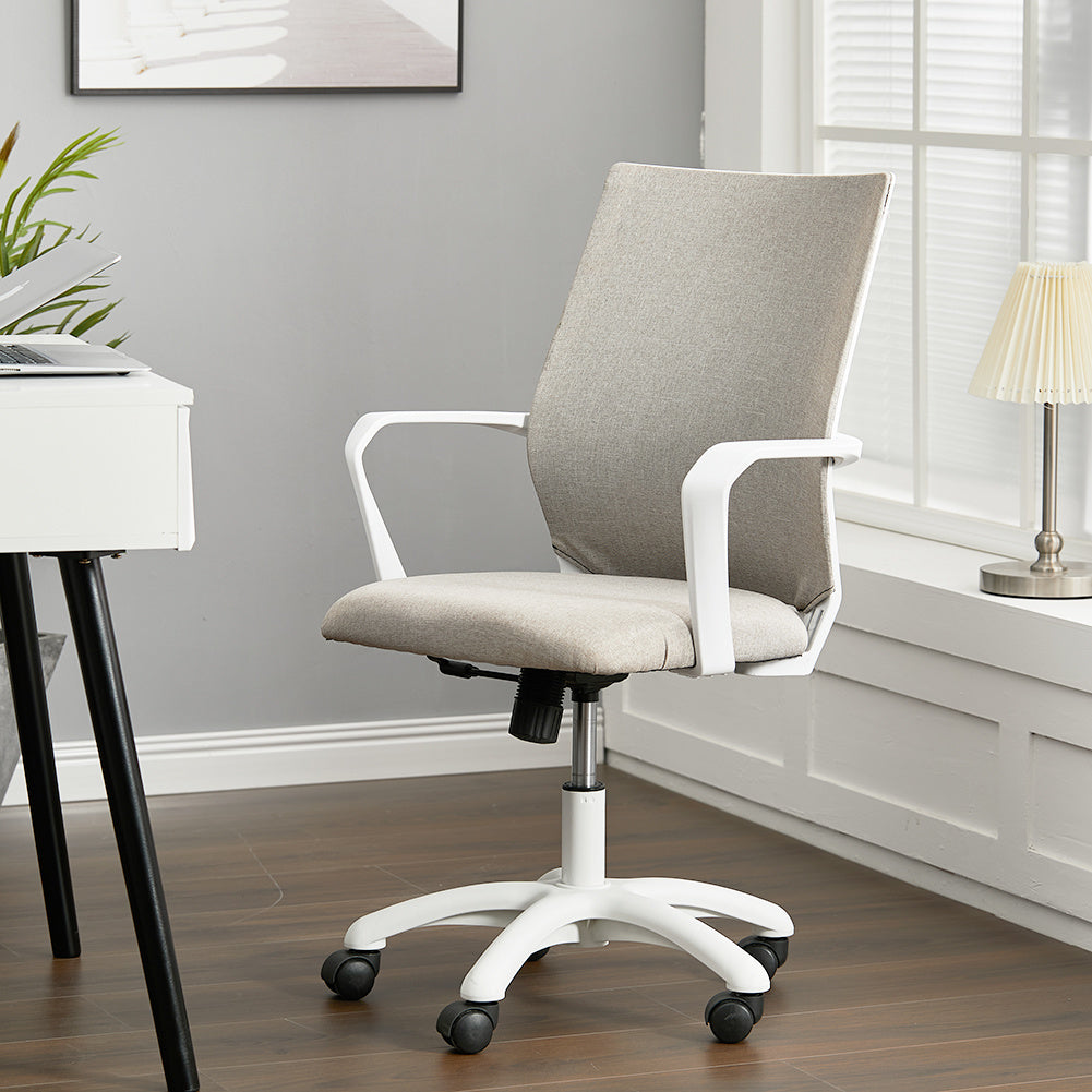 Mesh Back Ergonomic Office Chair with Wheels Office Chair Living and Home Beige 