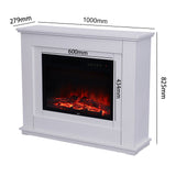 39 Inch Electric Fireplace Suite White Mantel Surround Electric Log Burner Heater Fireplaces Living and Home 