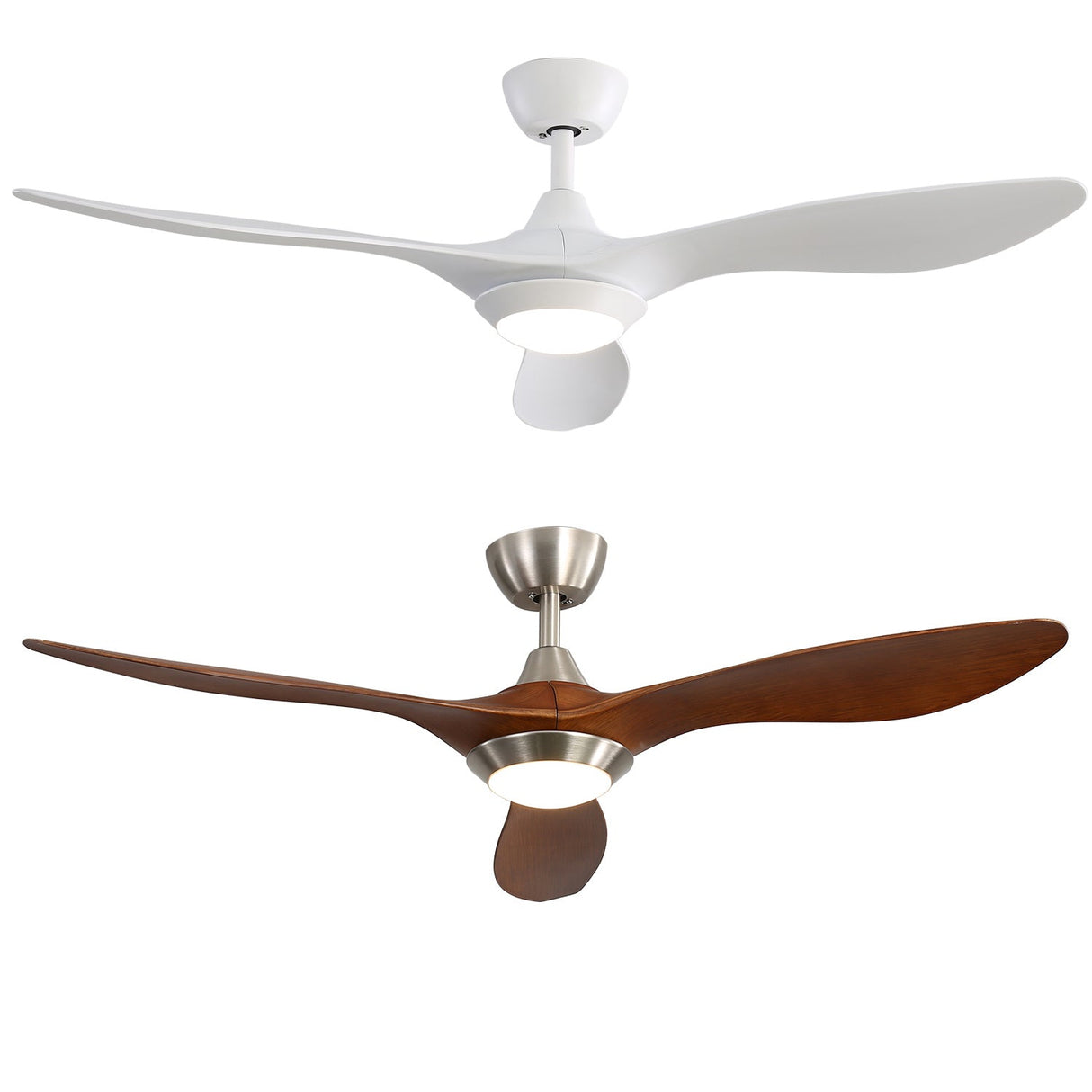 52inch Reversible Ceiling Fan W/Light Remote Control 3/5 Blades 5 Speed Timer Ceiling Light Living and Home 