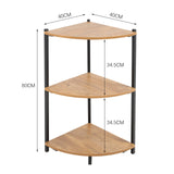 3/4 Shelves Triangle Corner Shelf Rack Bookcase Storage Unit Shelves & Racks Living and Home 