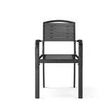 Garden Dining Armchair with Metal Legs Set of 2/4 Patio Side Chairs Living and Home 