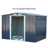 Garden Steel Shed with Gabled Roof Top Garden storage Living and Home 