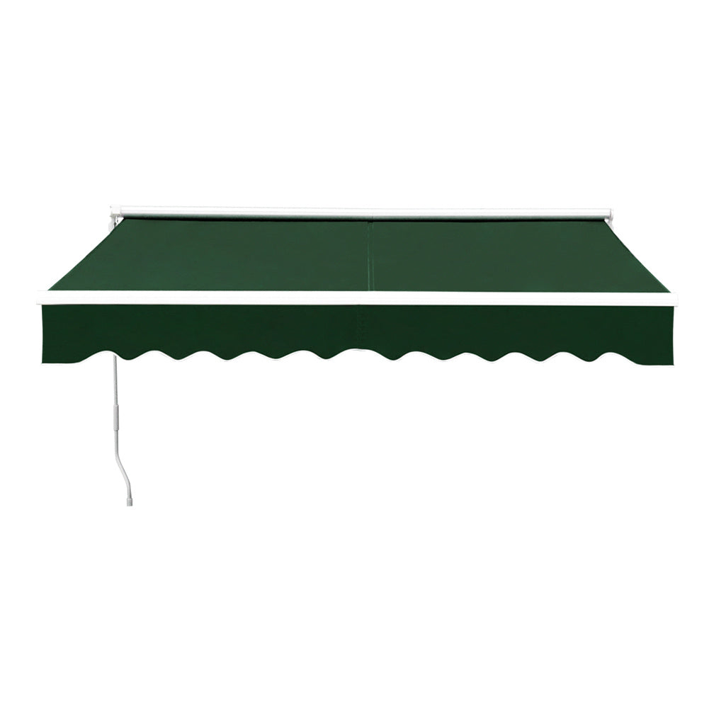 Retractable Patio Awning - Manual Shelter - Green Awnings Living and Home 