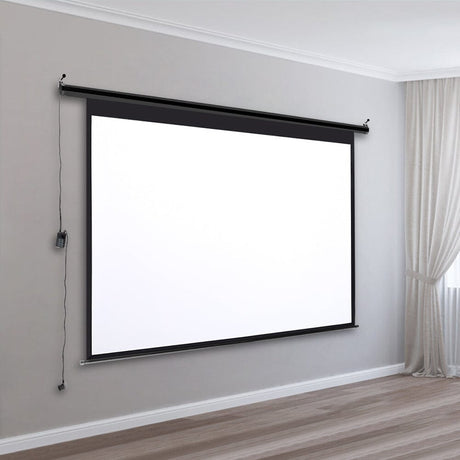 Remote Control Electric Projection Screen Projector Screen Living and Home 