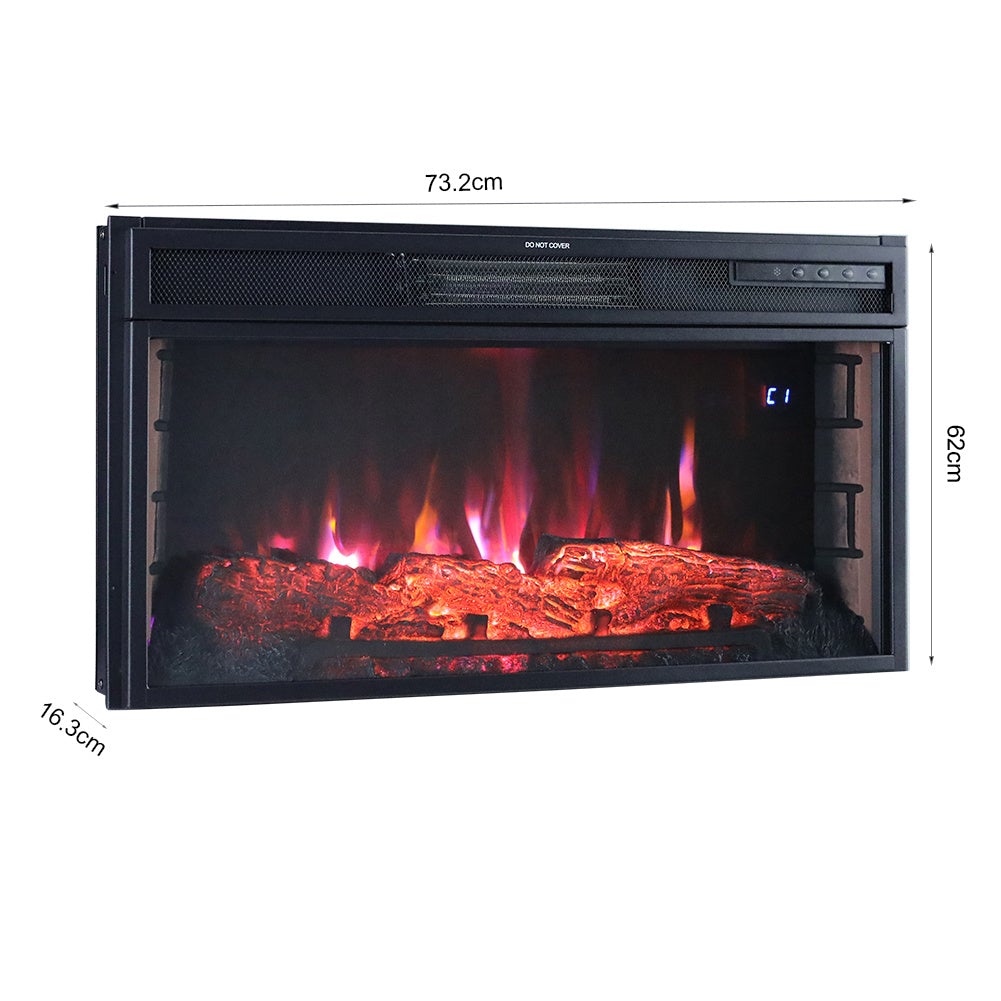 28Inch 2kw Electric Fireplace Wall Mounted Insert Electric Fire with WIFI Control Fireplaces Living and Home 