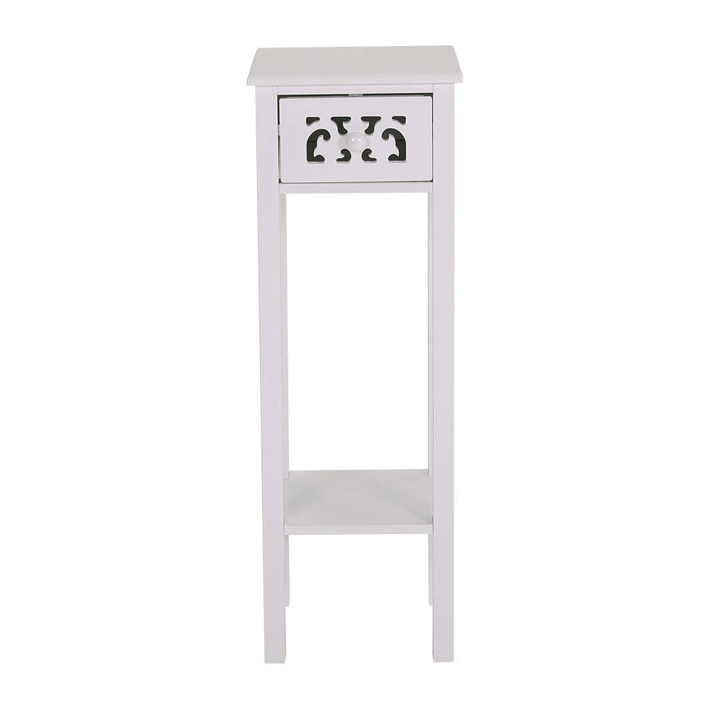 Telephone Table with Drawer Tall Slim Living Room End Table Corner Bedside Table End Table Living and Home 