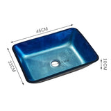 Rectangular Tempered Glass Bathroom Art Design Sink Bathroom Sinks Living and Home 