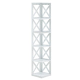 Black/White Wooden 5 tier Rectangular Vertical Living Room Shelf Shelves & Racks Living and Home 