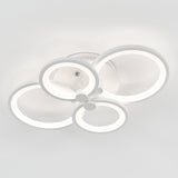 4/6/8 Rings Circle LED Semi-Flush Ceiling Light Dimmable/Non-Dimmable Ceiling Light Living and Home 