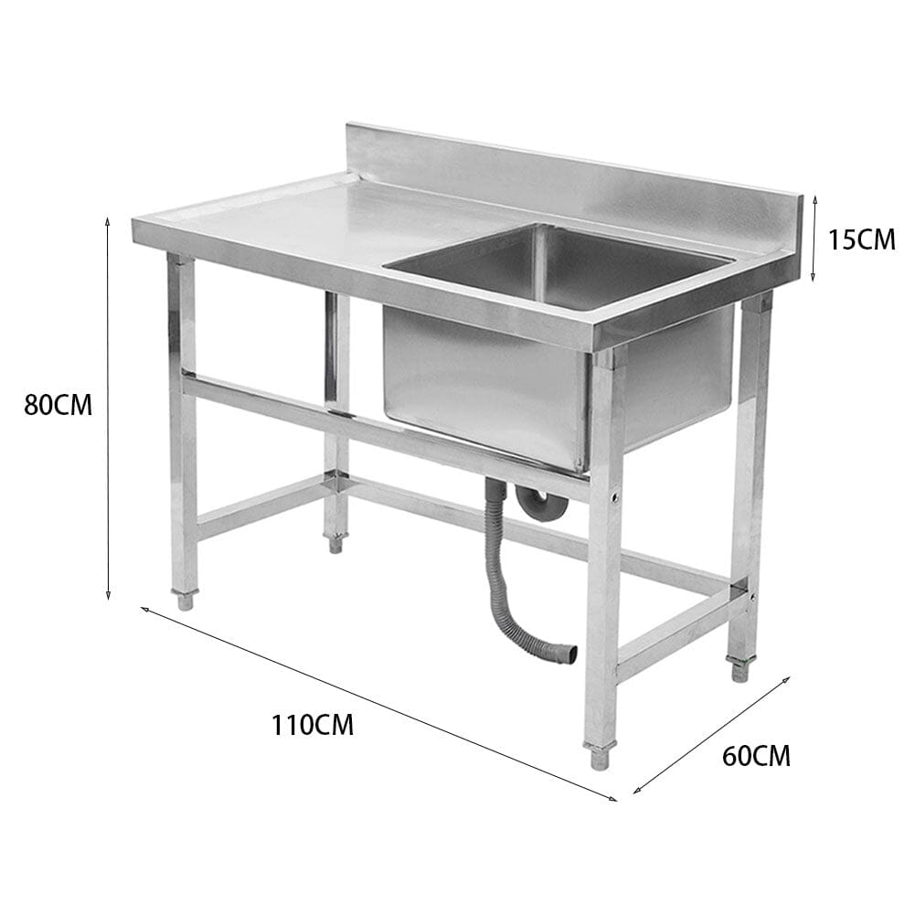 Commercial Catering Sink Stainless Steel Kitchen Sink 110cm Kitchen Sink Living and Home 