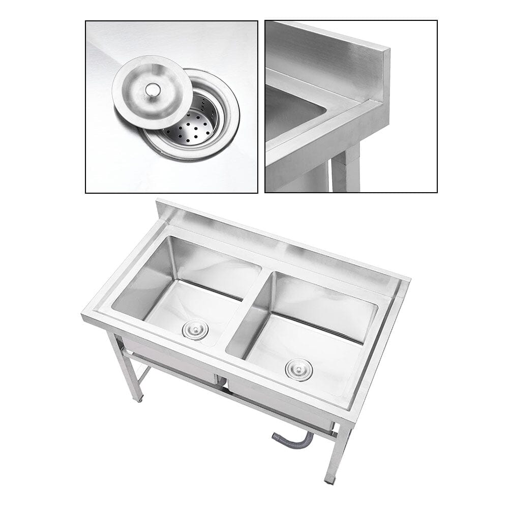 Commercial Catering Sink Stainless Steel Kitchen Sink 110cm Kitchen Sink Living and Home 