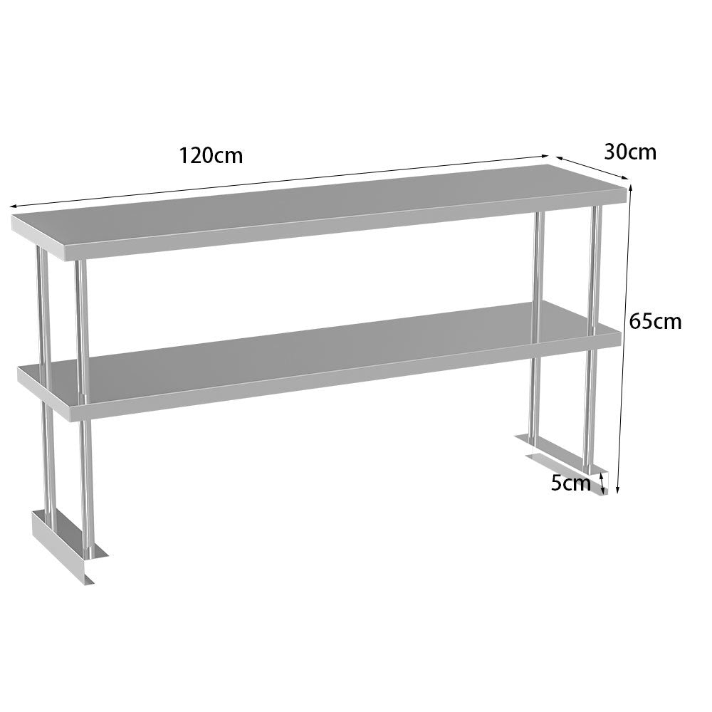 Commercial Kitchen Food Prep Work Table Stainless Steel Single Double Over Shelf Kitchen & Dining Room Tables Living and Home 