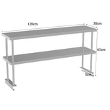 Commercial Kitchen Food Prep Work Table Stainless Steel Single Double Over Shelf Kitchen & Dining Room Tables Living and Home 