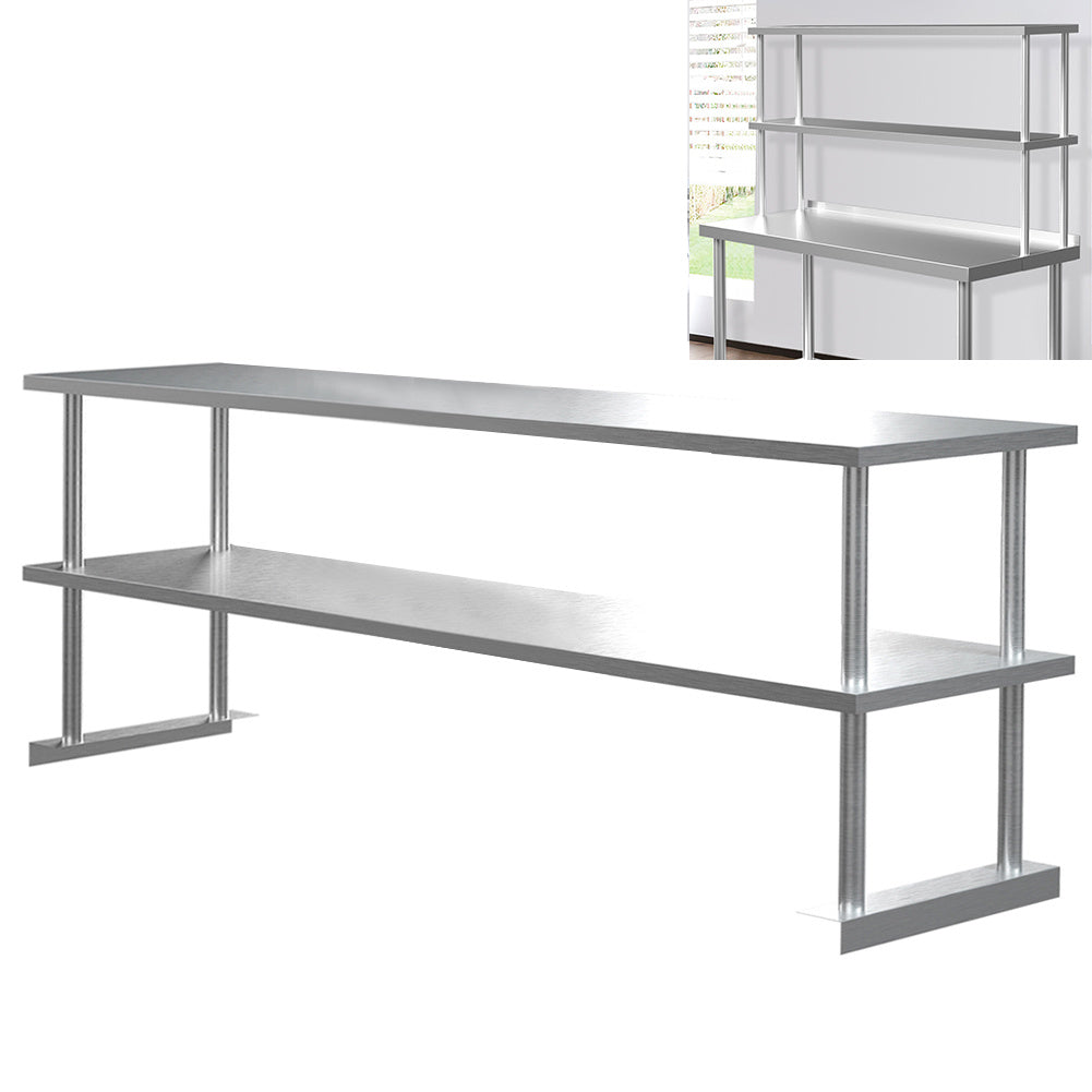 Commercial Kitchen Food Prep Work Table Stainless Steel Single Double Over Shelf Kitchen & Dining Room Tables Living and Home 