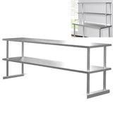 Commercial Kitchen Food Prep Work Table Stainless Steel Single Double Over Shelf Kitchen & Dining Room Tables Living and Home 